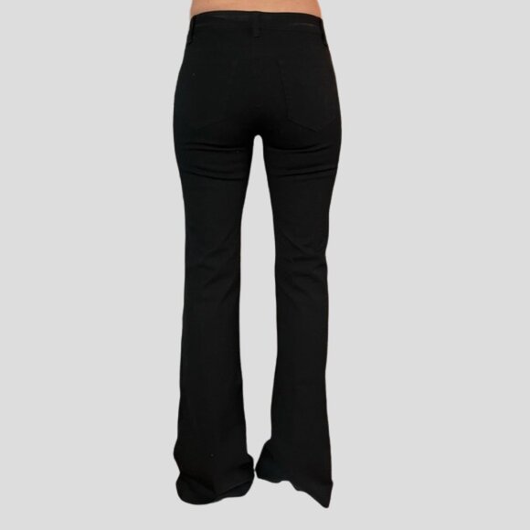 Buffalo David Bitton Dark Navy Low Rise Flared Pants - Tall - Picture 2 of 13